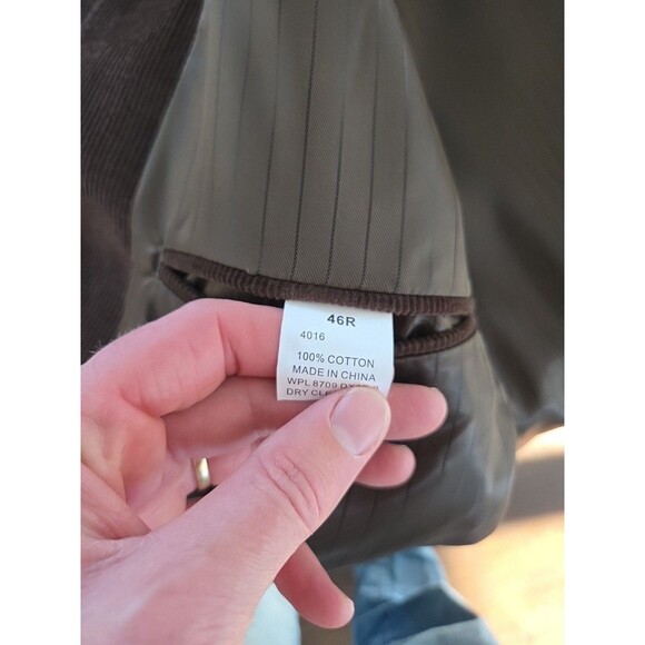 #49 Dockers Mens 46R Corduroy Blazer Brown 2 Button  Sport Coat Suit Jacket - Picture 7 of 7